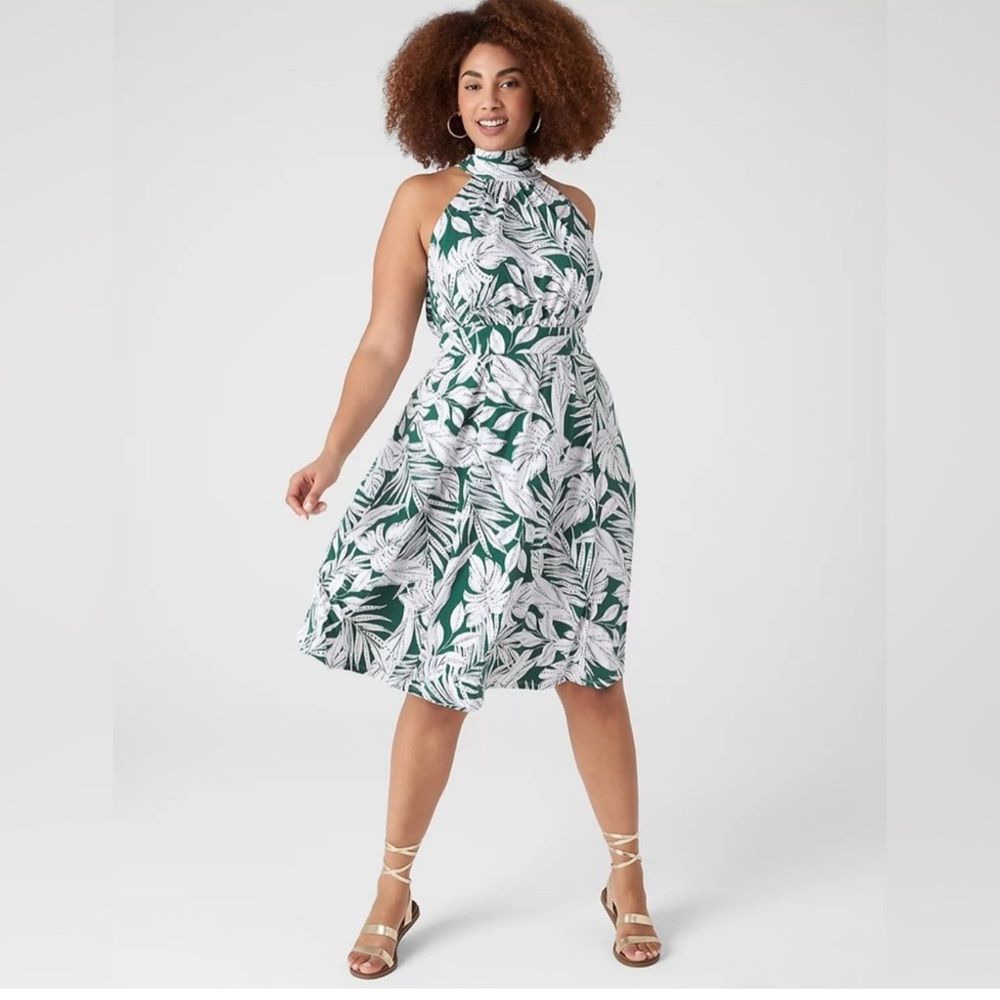 Lane Bryant midi halter dress size 14-16